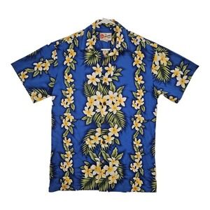 Hilo Hattie Mens Hawaiian Shirt Made in Hawaii Cotton Surf Aloha Luau Small‎